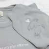 Personalized Heart On My Sleeve Embroidered Crewneck With Dog Ear Gift For Pet Lover CLPT01