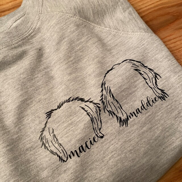 Personalized Pet Ear Crewneck Gift For Pet Lover CLPT02